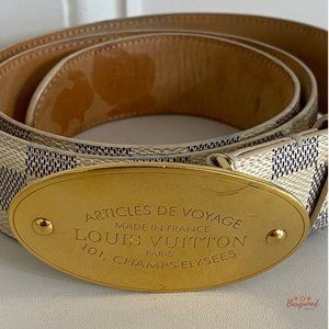 Voyage Damier Azur Belt Size 90/36